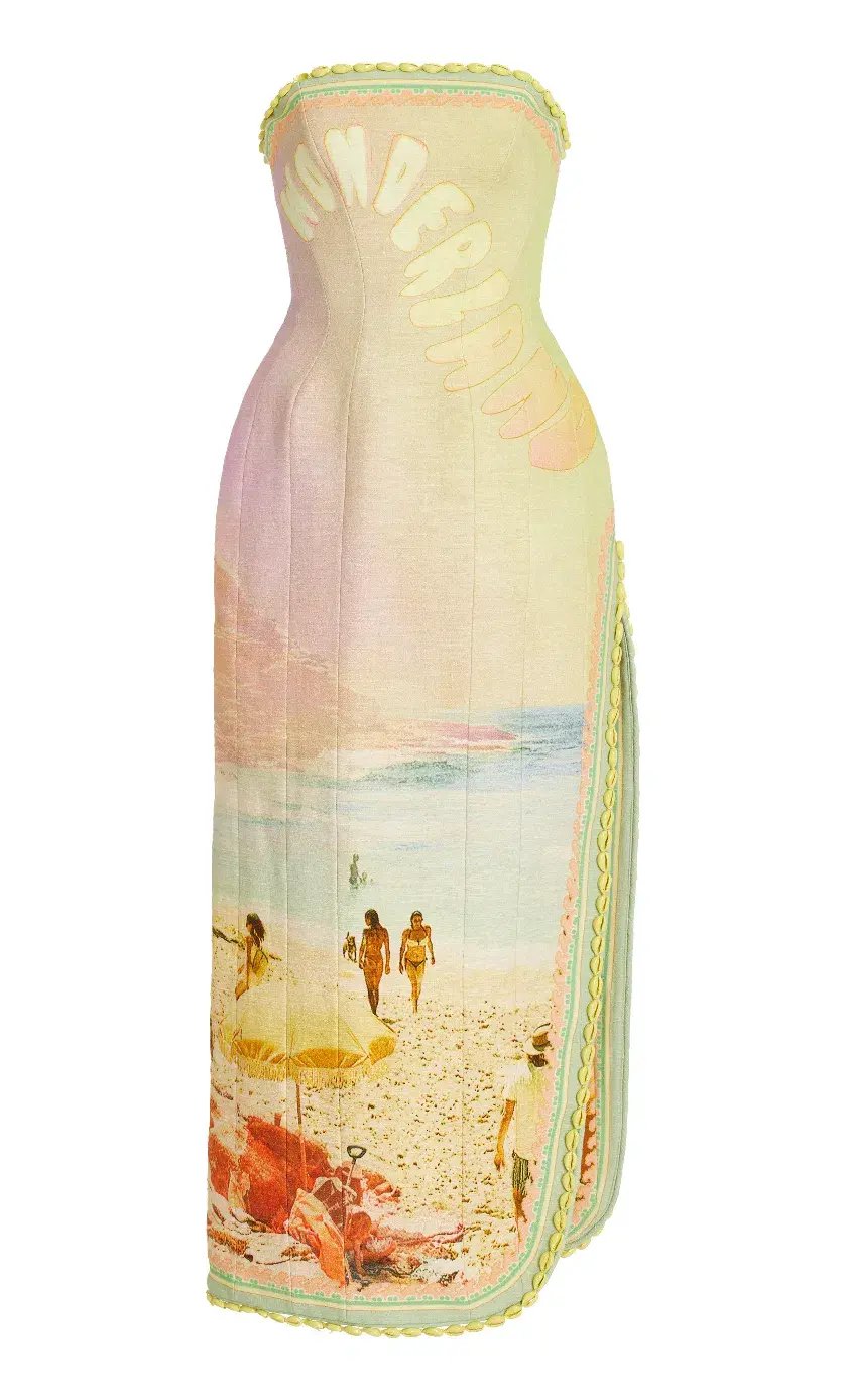 Zimmermann Coaster Structured Midi Dress Poster Print Size 0 / AU 8 photo 4