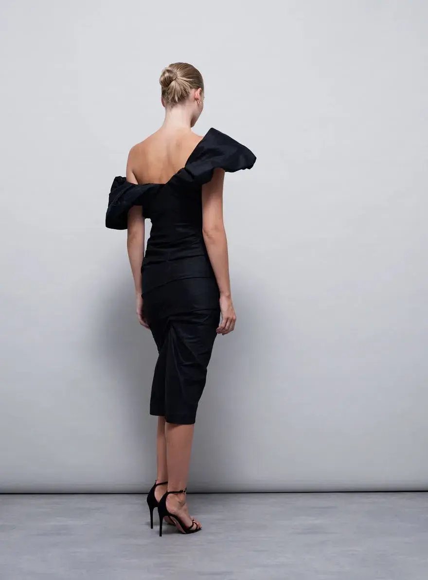 Rachel Gilbert Frey Dress Black Size 3 / AU 12 photo 3
