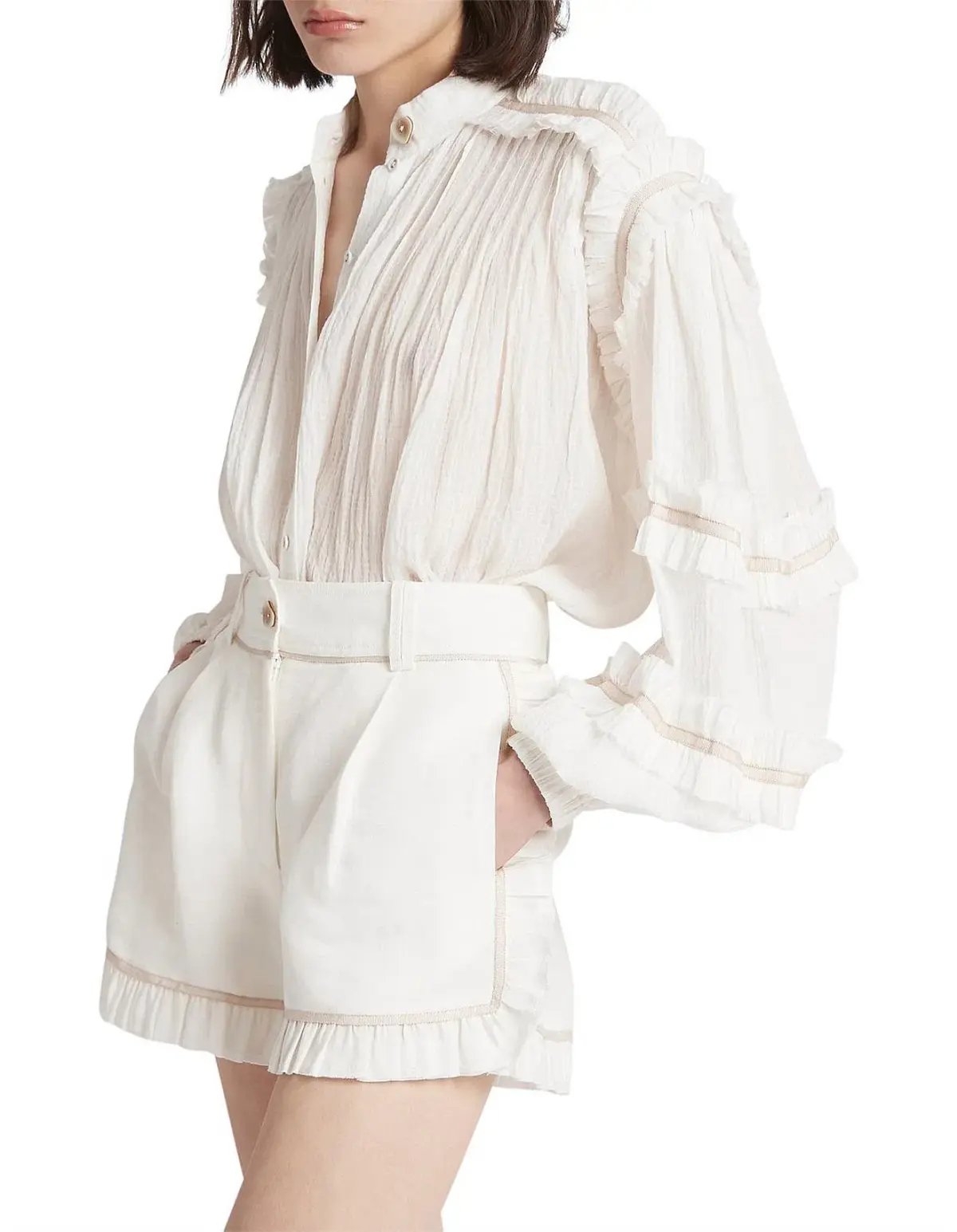 Aje Harvest Blouse White Size 8 photo 4