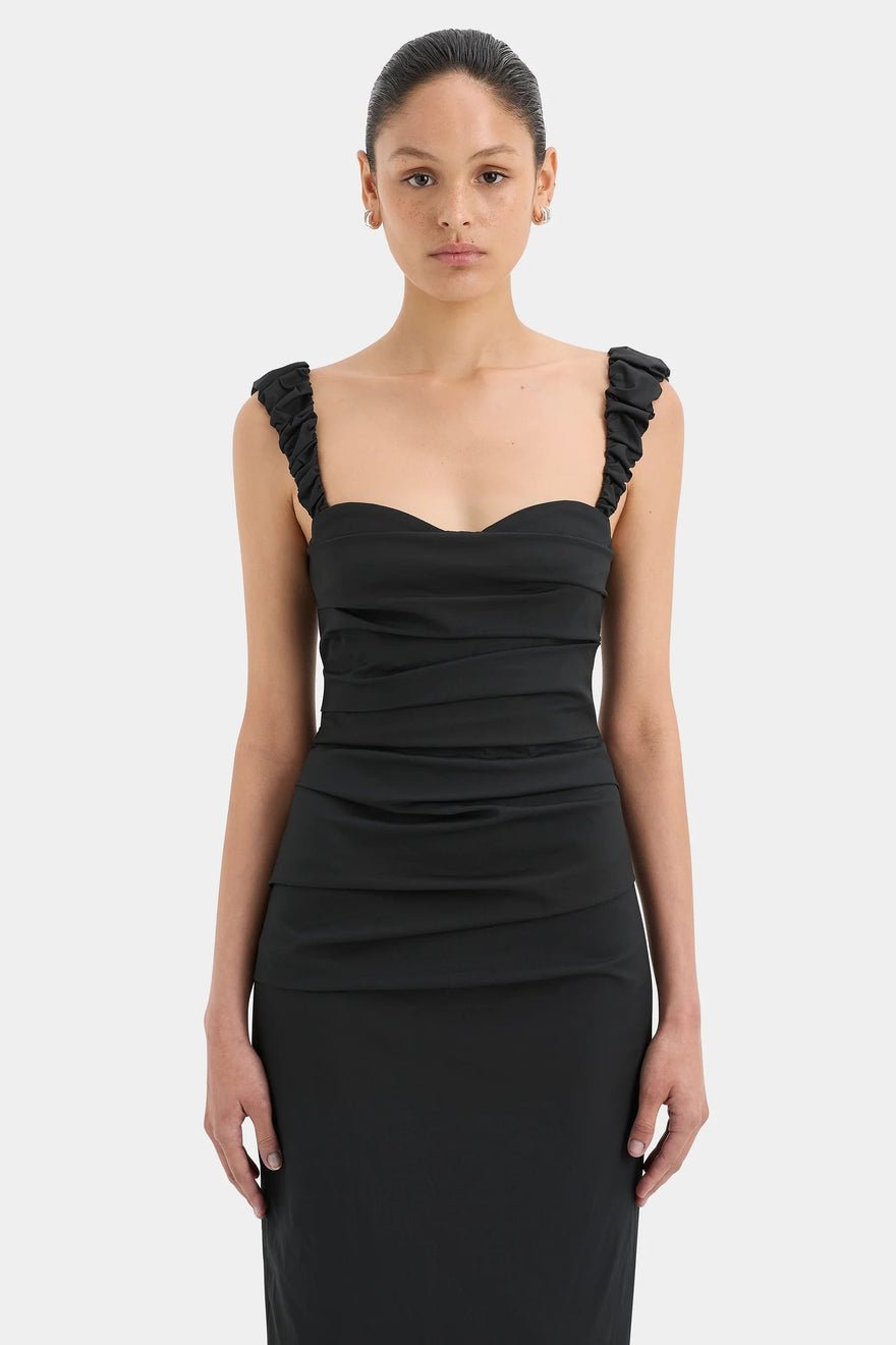 Sir The Label Azul Balconette Gown - Black photo 2