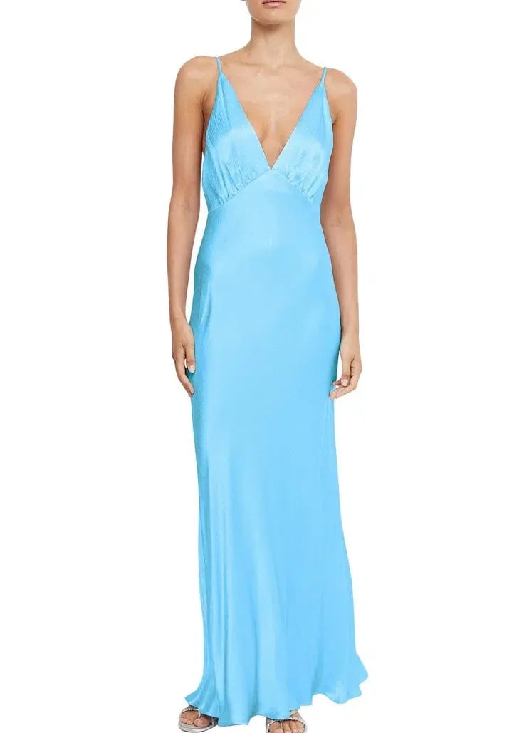 Bec & Bridge Lorelai V Maxi Dress Blue Size 10 photo 3