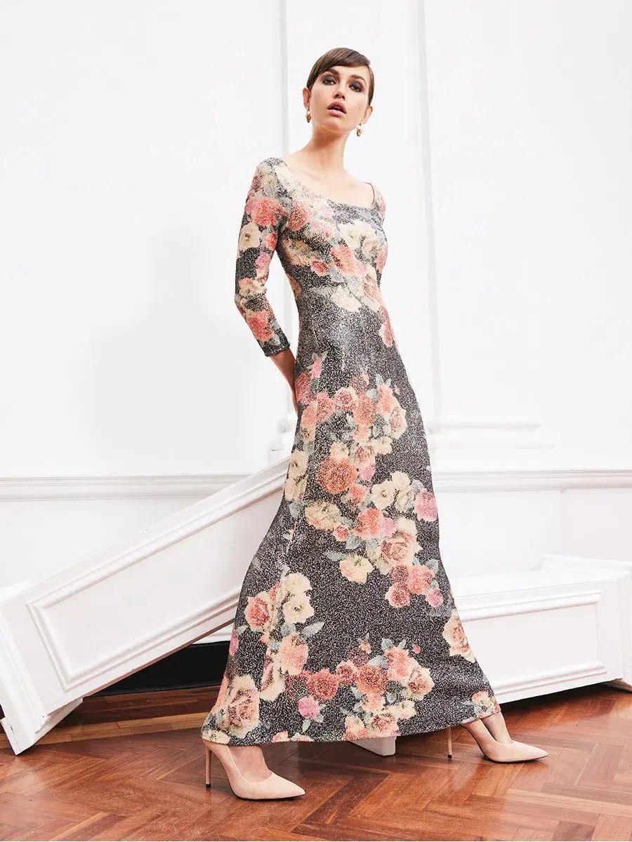 Moss and Spy Matisse Gown Floral Size 10 photo 3