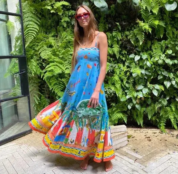 Alemais All Aboard Midi Sundress Multi Size 8 photo 4