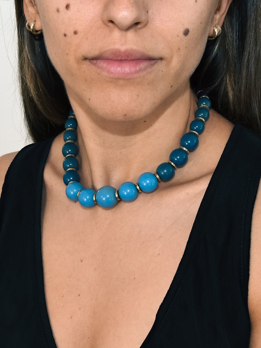 Saint Laurent YSL Vintage bead choker necklace photo 3