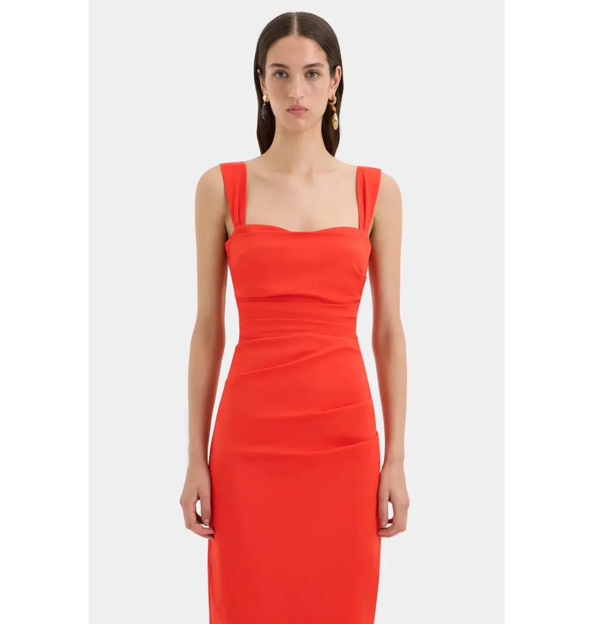 Sir the Label Dahlia Balconette Gown in Tangerine Red Size 2 / AU 10 photo 2