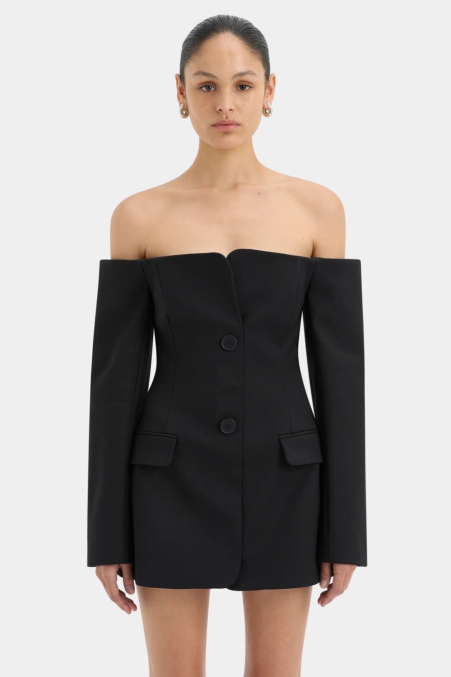 Sir The Label Sandrine Tailored Mini Dress - Black photo 3