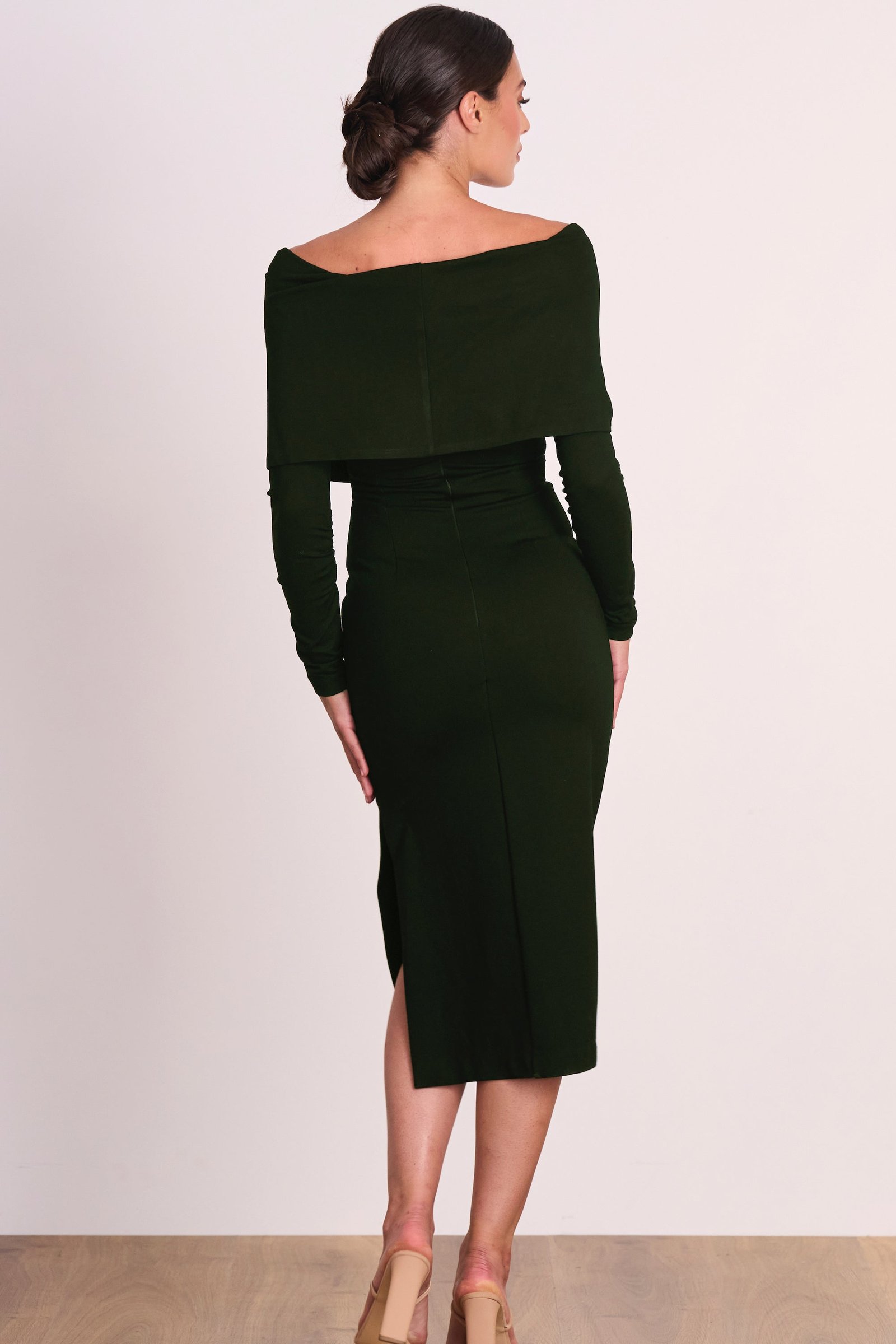 PASDUCHAS ZODIAC MIDI DRESS - OLIVE photo 3