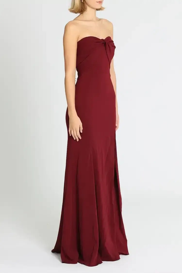 Jay Godfrey Cambridge Gown in Bordeaux Size 14 photo 2