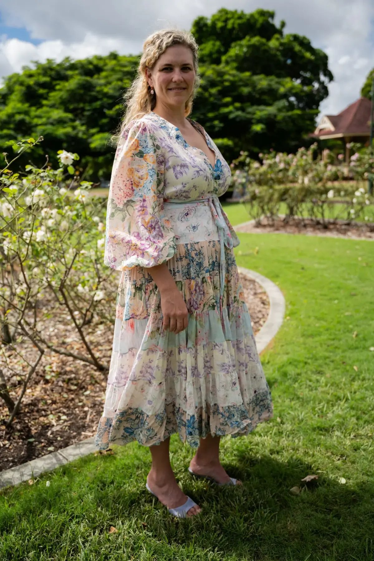 Zimmermann The Halliday Tiered Midi Dress in Spliced Size 4 / AU 16 photo 2