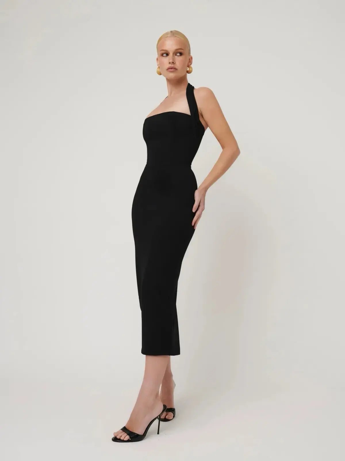Effie Kats Meline Midi Dress Black Size S / AU 8 photo 4