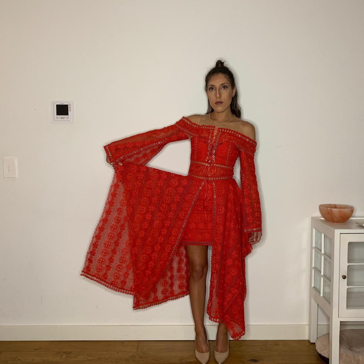 Thurley Folklane Dress Red 6 photo 5