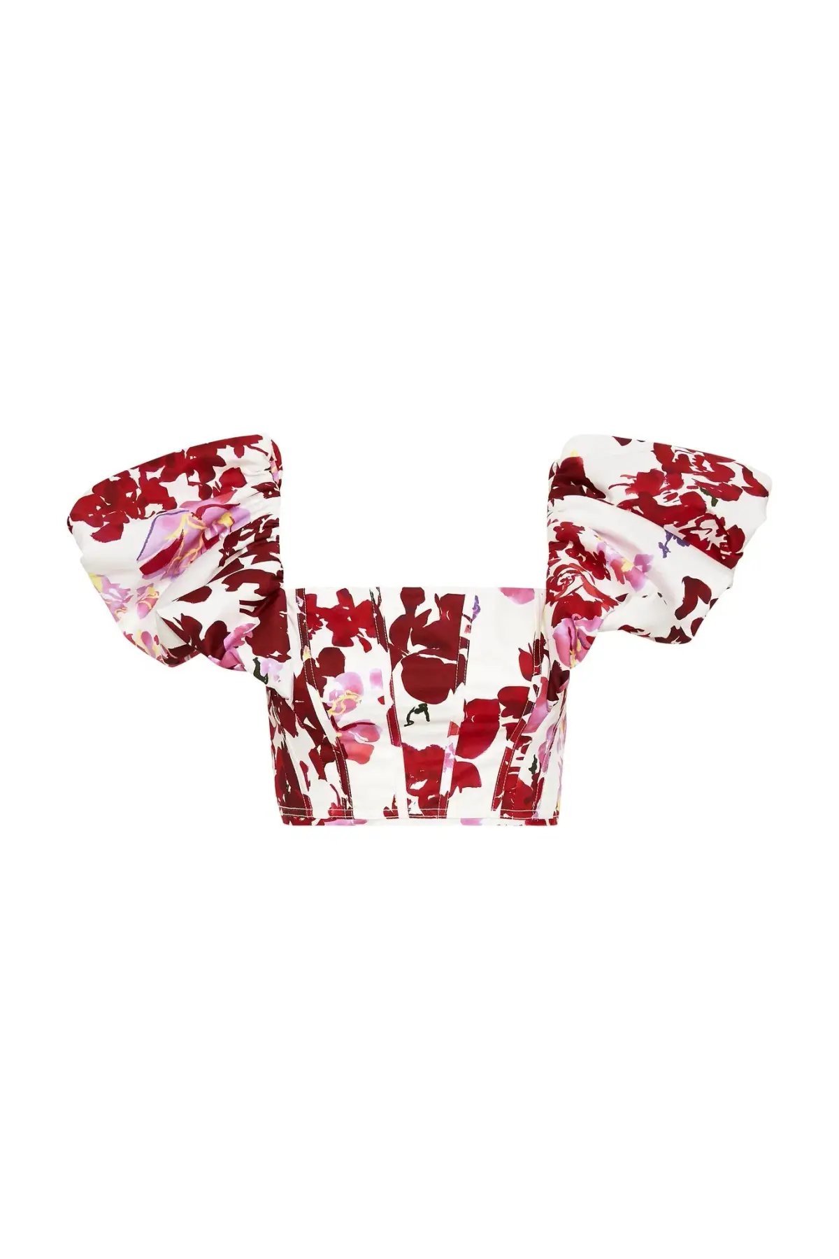 Aje Margot Bubble Frill Top and La Vie Bubble Mini Skirt Set Roses Of Provence Print  Size 6 photo 5