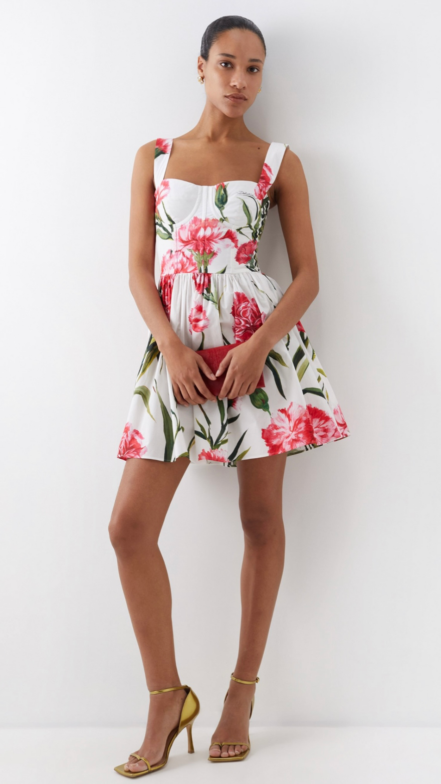 Dolce & Gabbana Carnation Print Poplin Dress photo 2