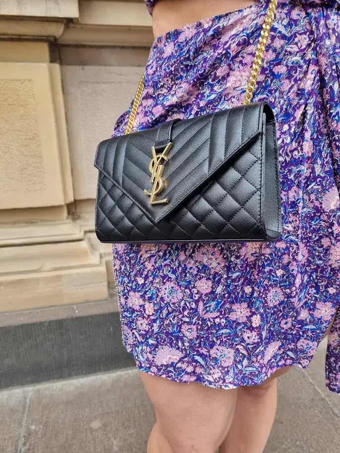 YSL Crossbody Envelope Bag Black photo 3