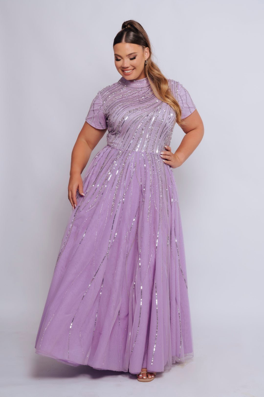 ROKSAR CAP SLEEVE BY MY SECRET WARDROBE LILAC photo 2