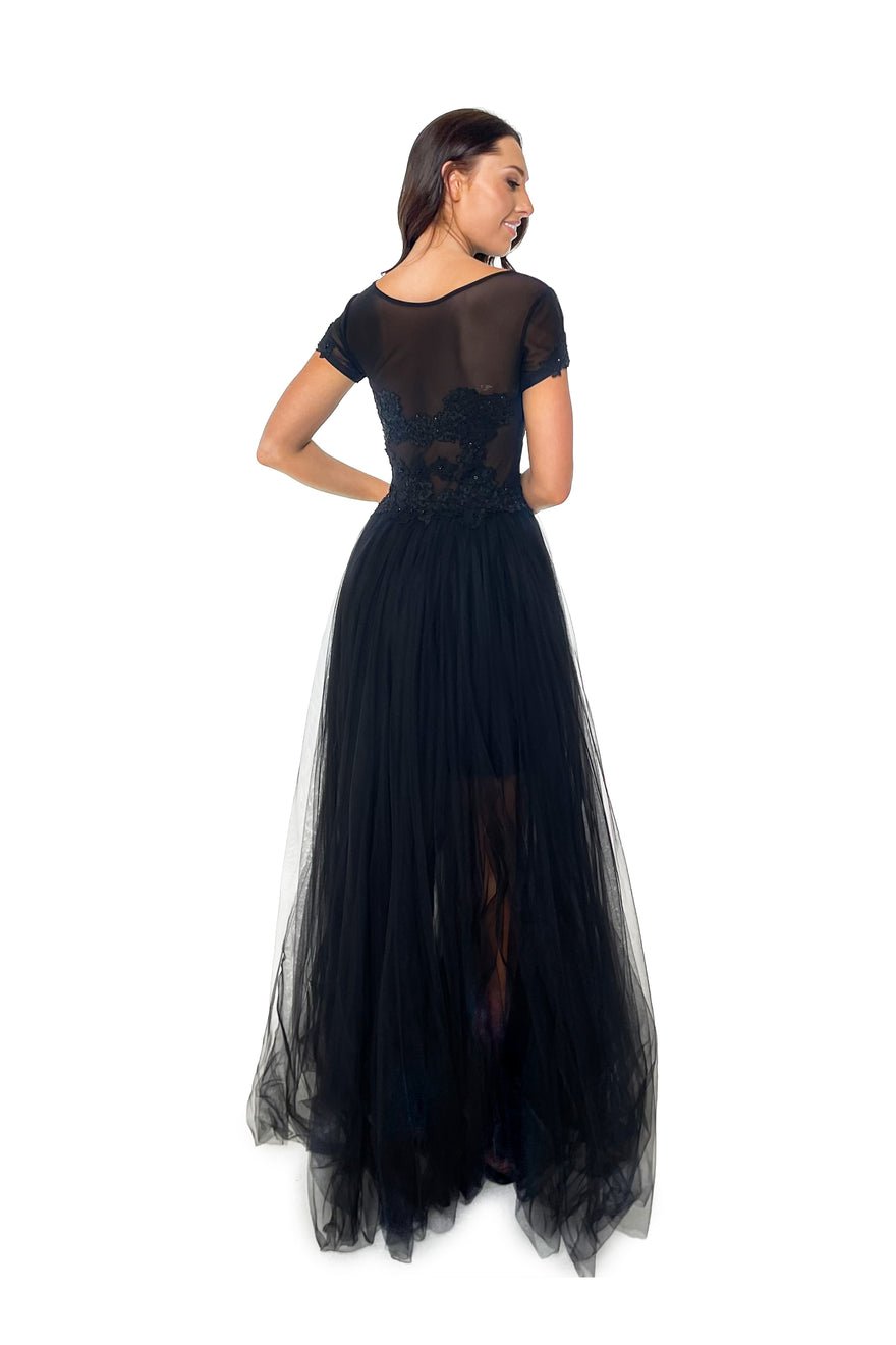 Jonte Designs Jonte Illusion Lace Gown - Black photo 2