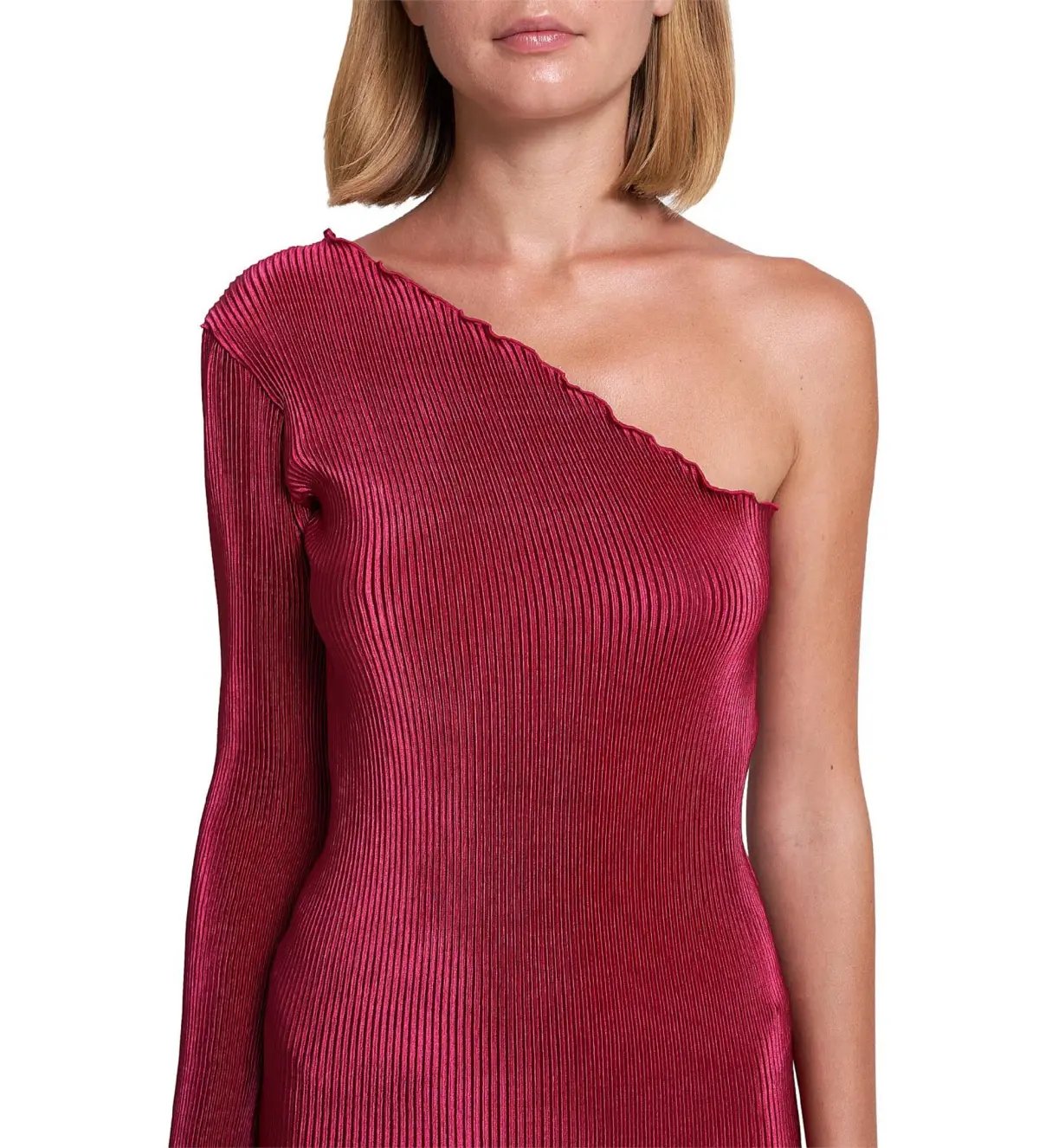 L'Idee Soirée One Shoulder Sleeve Gigi Gown Red Size AU 8 photo 5