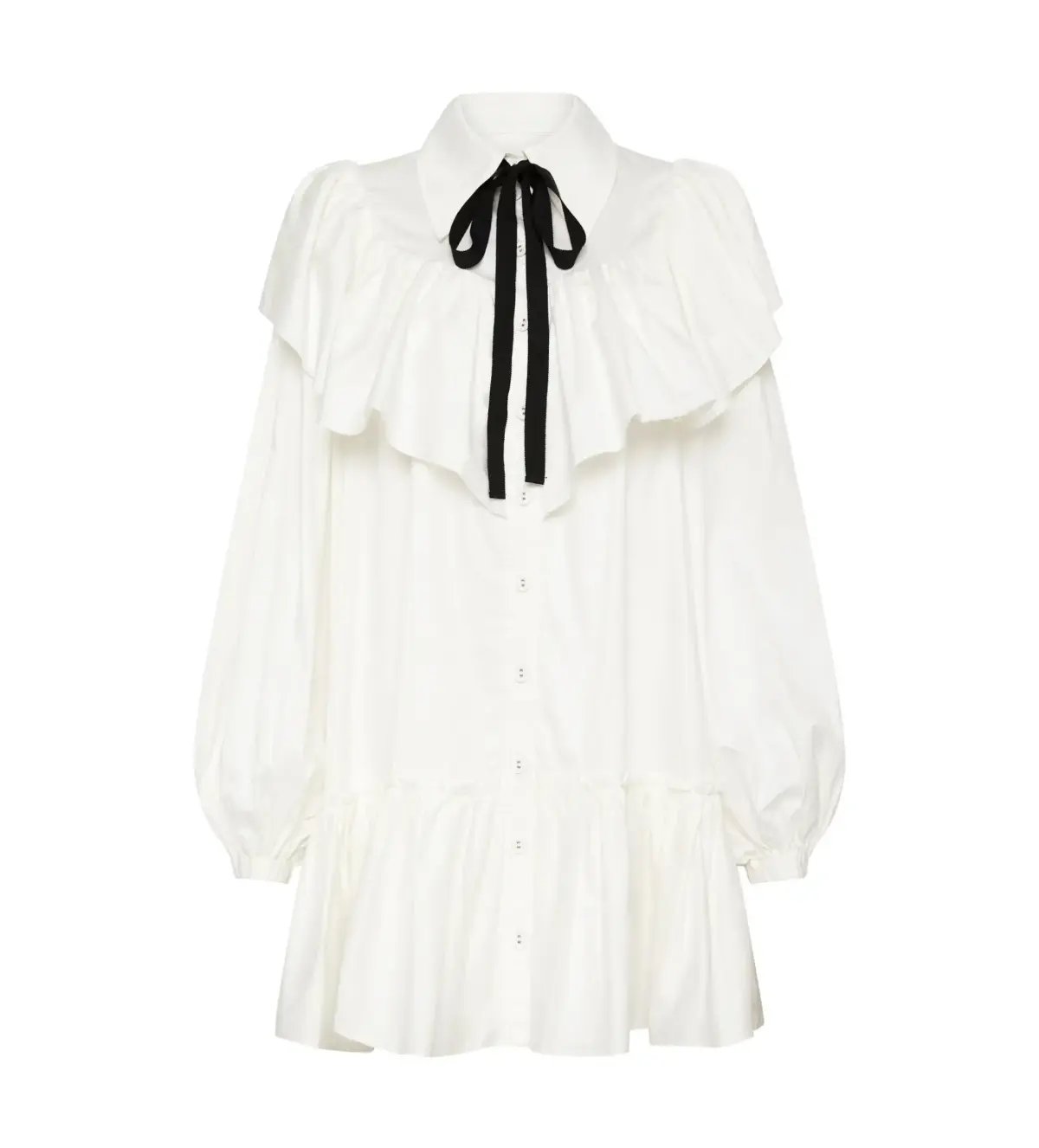 AJE Marie Frill Bib Mini Dress in White Size 8 photo 3