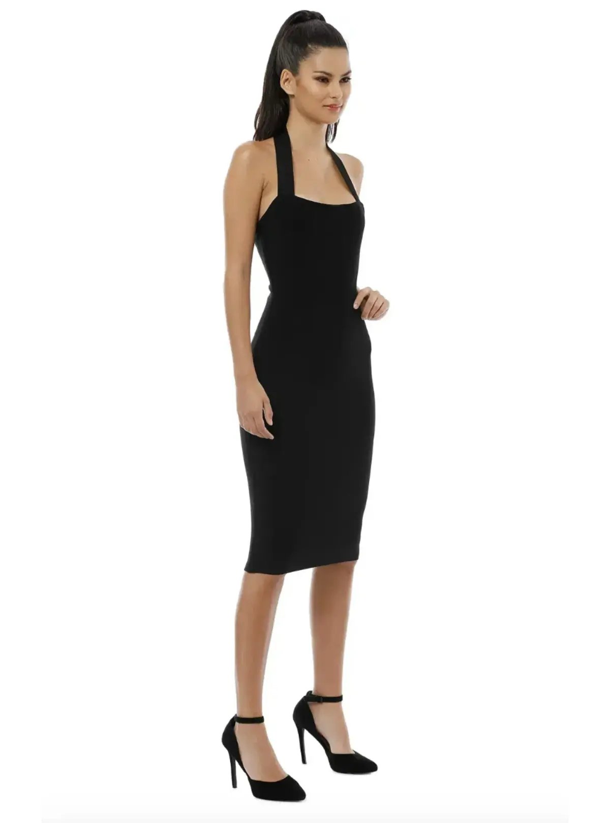 Misha Julia Midi Dress Black Size 4 photo 2