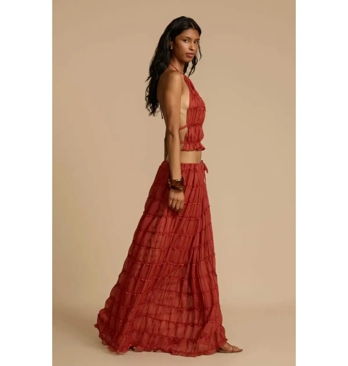 Arcina Ori Juliette Halter and Skirt Set in Red Size Small / AU 8 photo 2