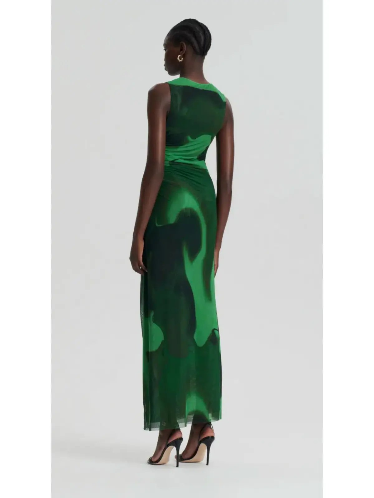 Scanlan Theodore Italian Watercolour Dress Safari Green Size AU 6 photo 2
