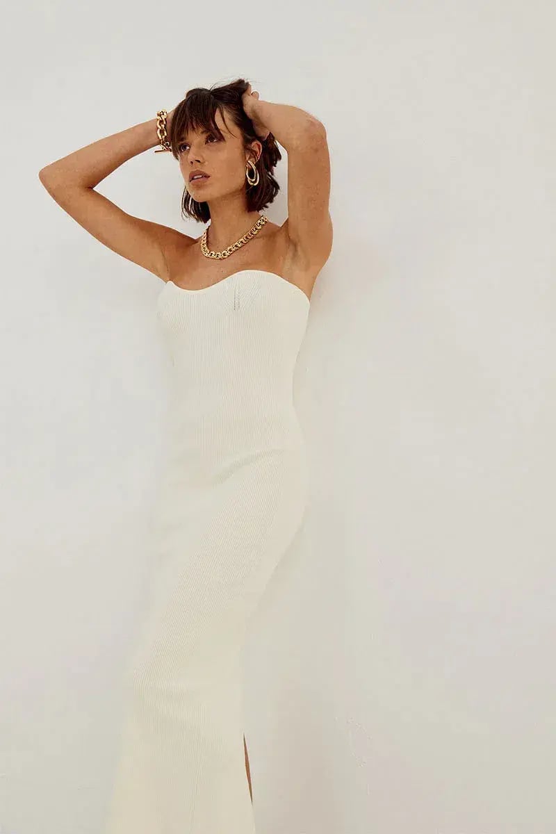 Sovere Studio Pixie Knit Midi Dress Buttermilk Size 6 photo 5