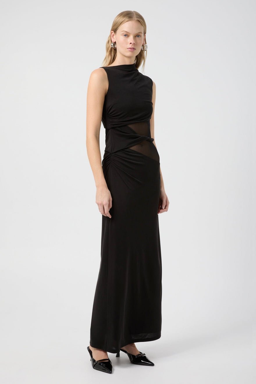 Third Form Interweave Drape Maxi Dress - Black photo 4
