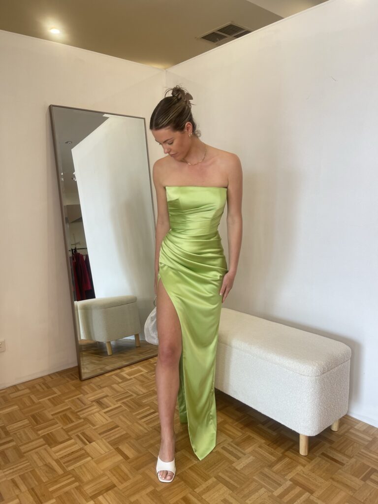 Lia Stublla Ella Gown Light Green photo 4