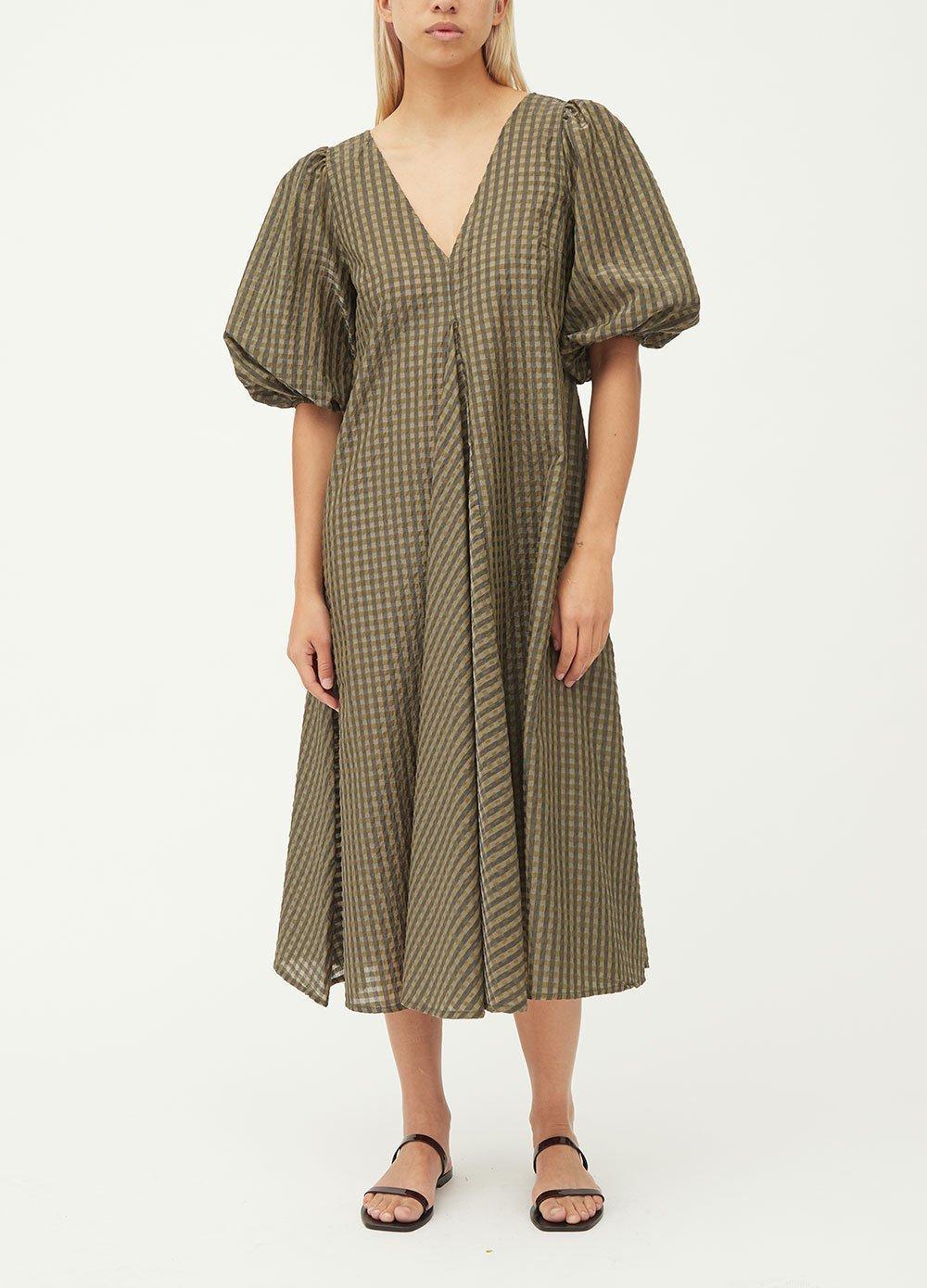 Ganni Seersucker Check Dress size 40 photo 2