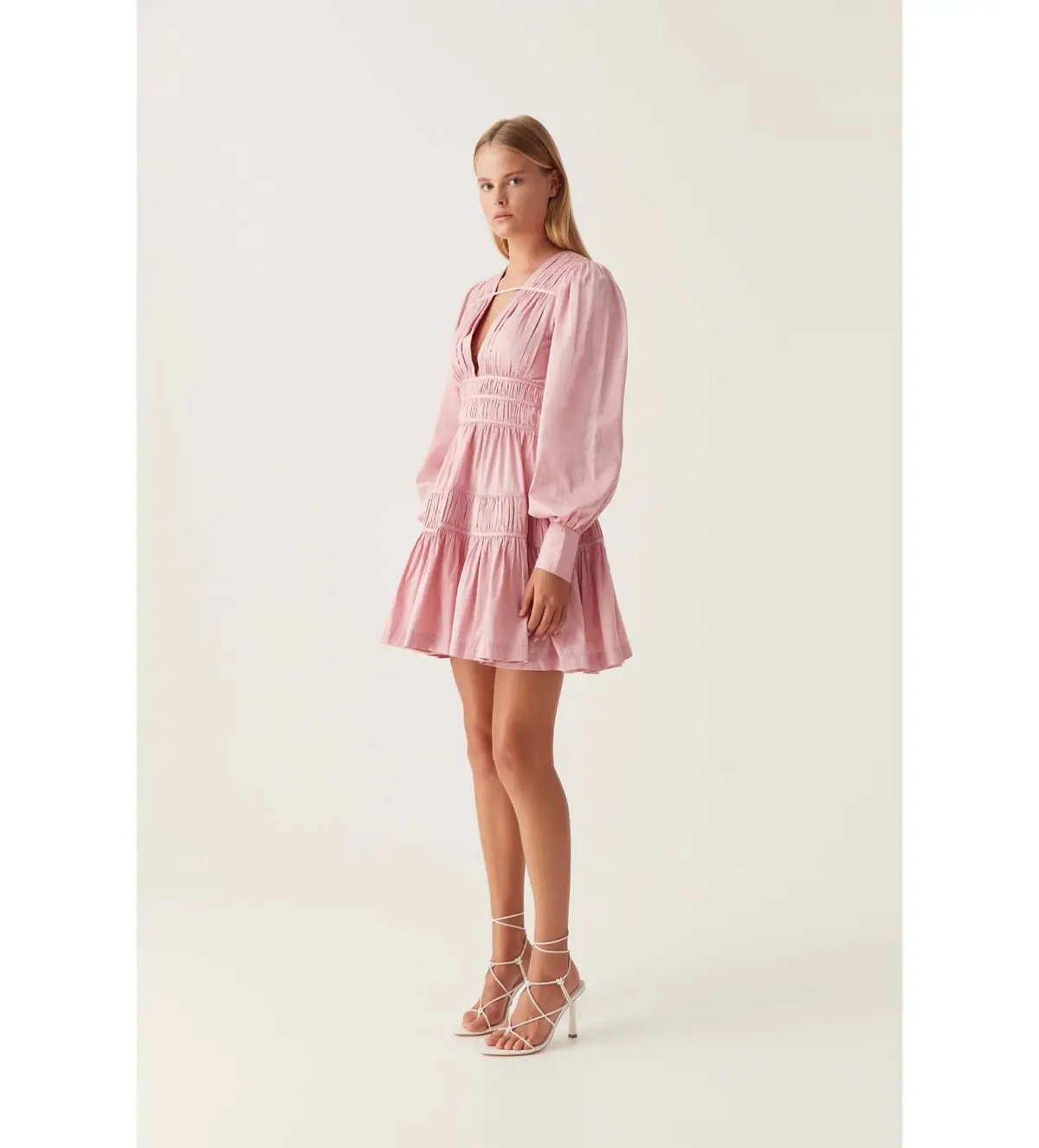 Aje Fallingwater Gathered Mini in Pink Size S / AU 8 photo 2