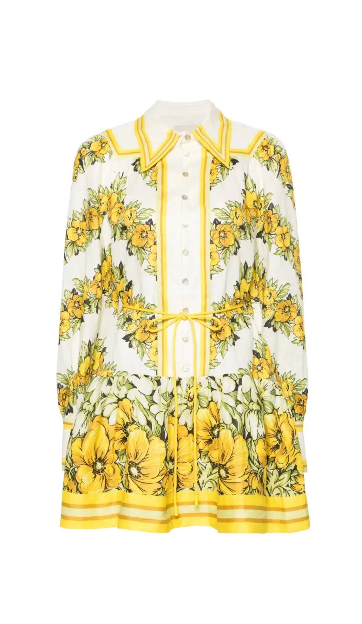 Alemais Gisela Mini Dress Yellow Floral Size 4 AU / 0 US photo 7
