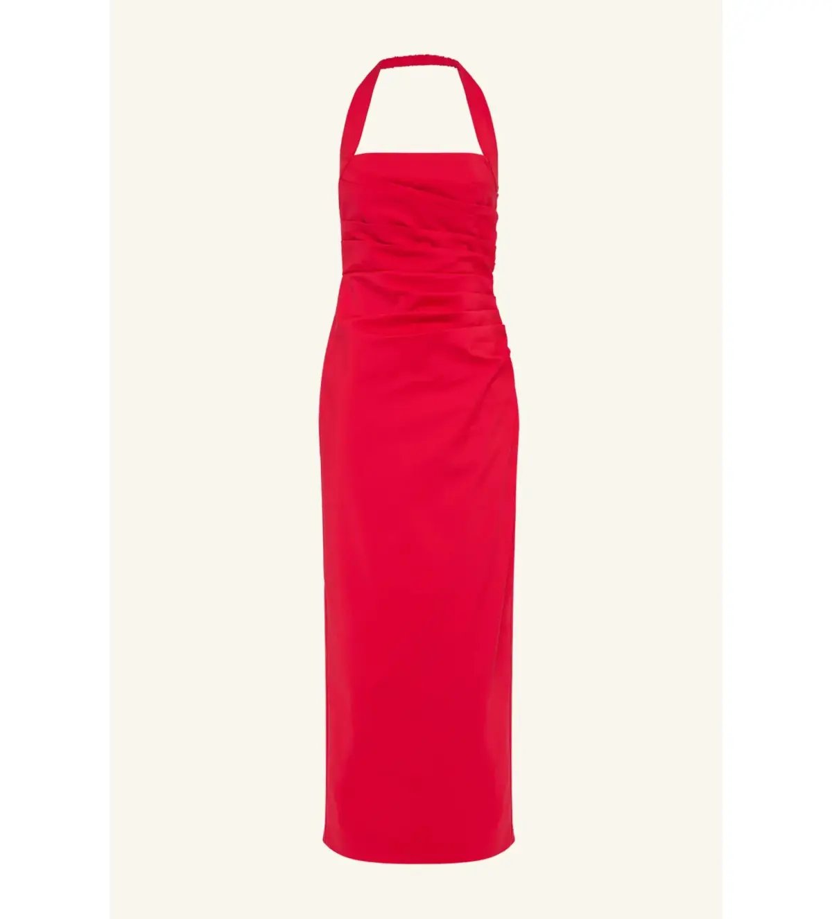 Shona Joy Lani Draped Halter Maxi Dress Chilli Size AU 14 photo 6