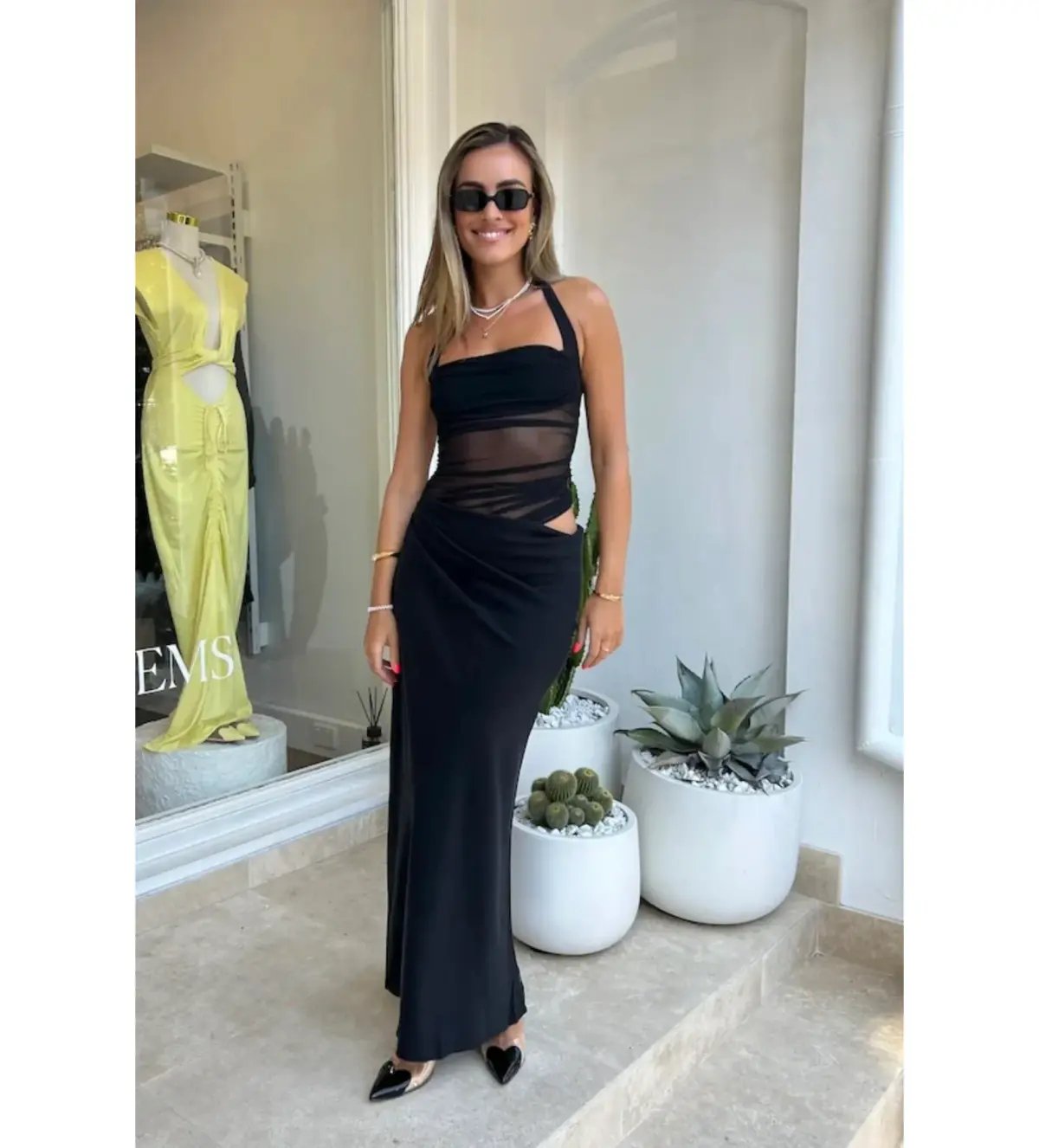 Benni Gina Halter Dress Black Size 8 photo 2