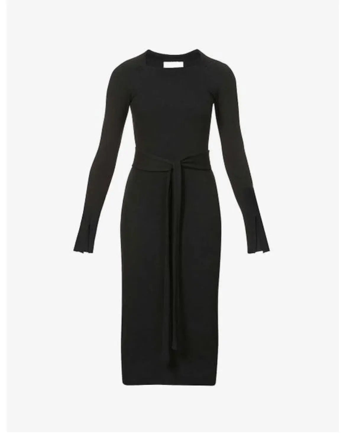 Viktoria & Woods Esplanade Split Sleeve Cotton Midi Dress Black Size 10 photo 5