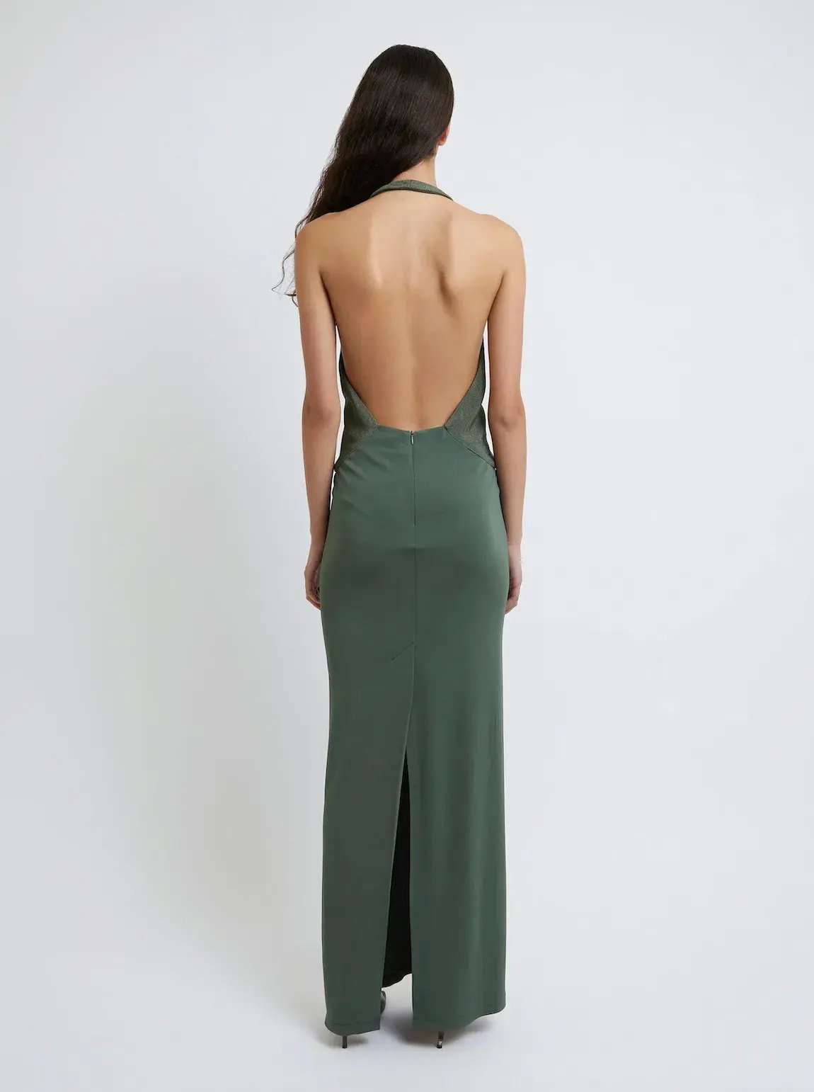 Christopher Esber Tailored Slope Halter Dress Green Size AU 8 photo 3