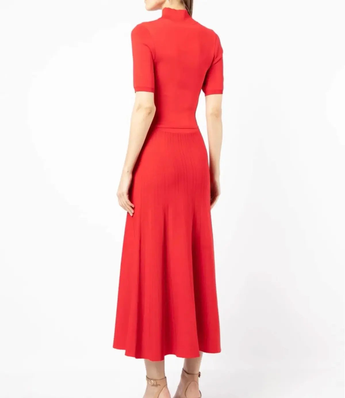 Rebecca Vallance Agnes Knit Dress Red Size 8 photo 3