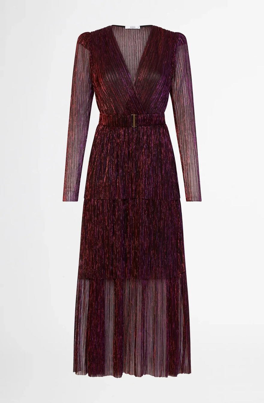 Sheike All That Sparkles Dress - Burgundy photo 2