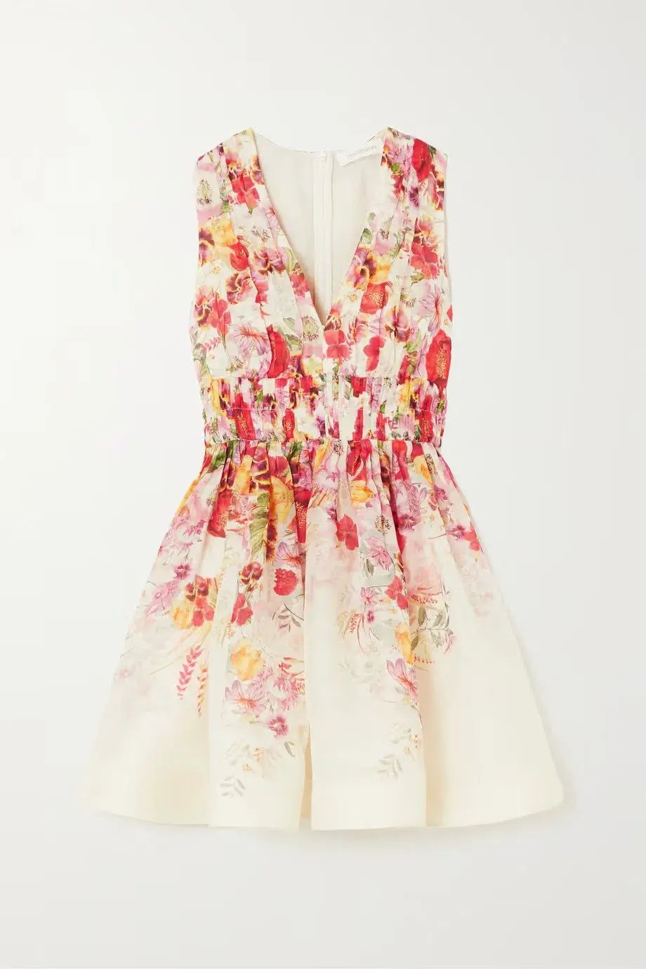 Zimmermann Wonderland V Neck Mini Dress Floral Size 0 / AU 8 photo 4