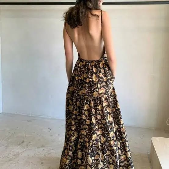 Matteau Tiered Low Back Sundress Print Size 1 photo 3