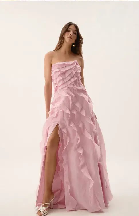 Aje Allairie Maxi Gown - Chalk Pink photo 4