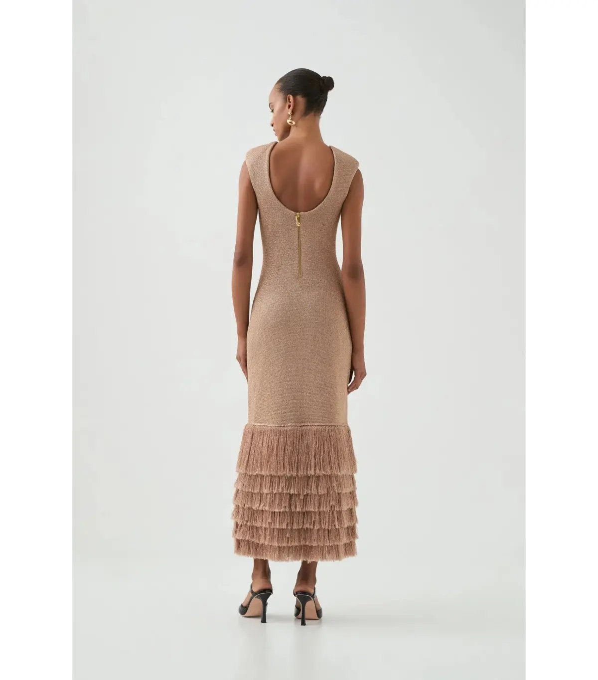 Aje Breeze Knit Midi Dress Rose Gold Size XS / AU 6 photo 5