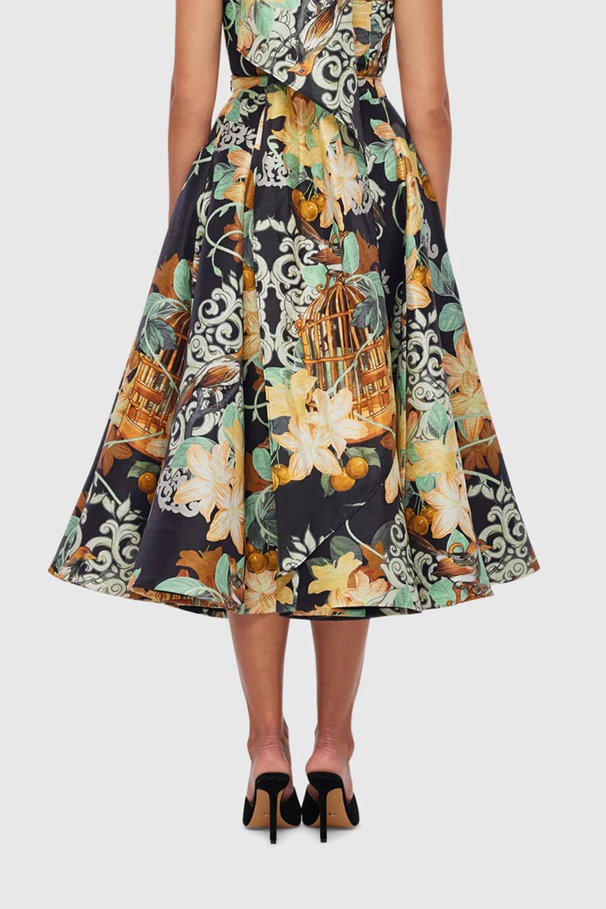 Leo Lin Myla Midi Skirt - Azalea Print in Twilight photo 3