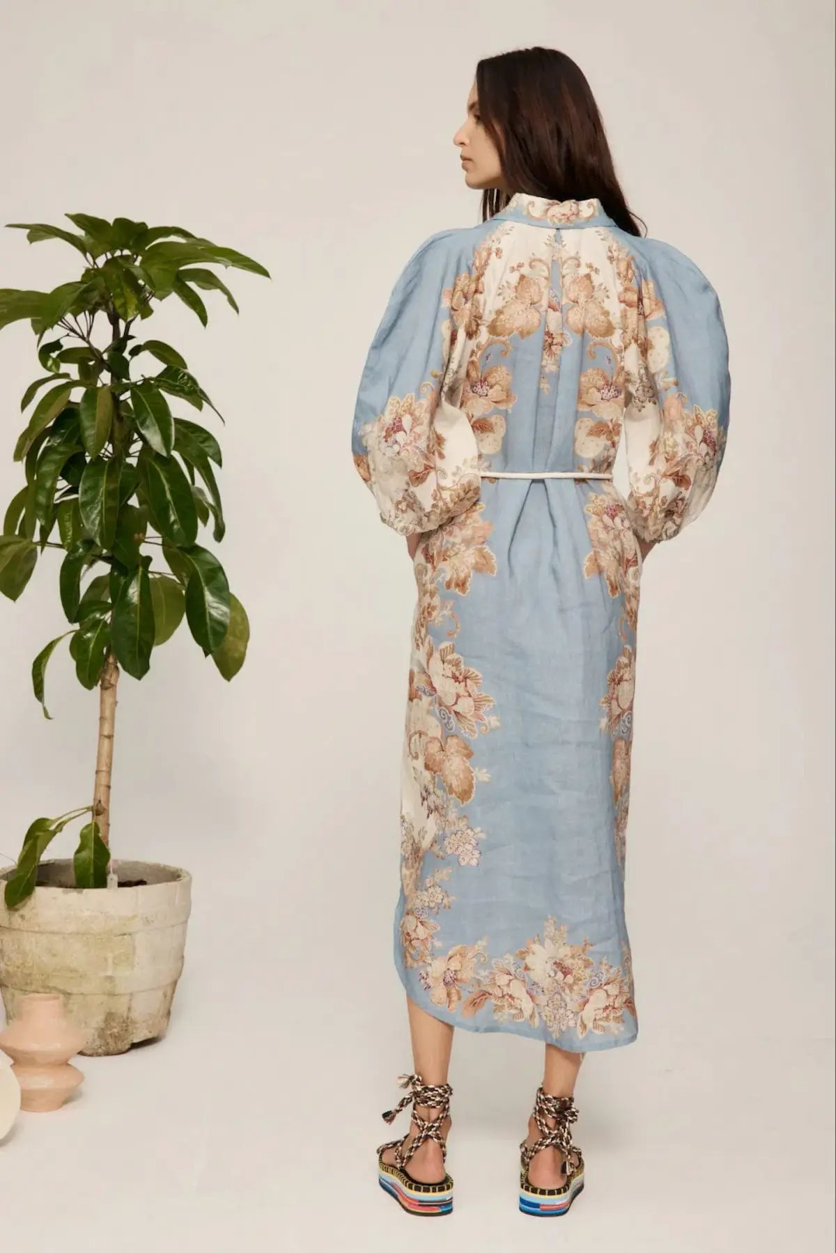 Alemais Blythe Midi Shirtdress Sky Blue Size AU 6 photo 2