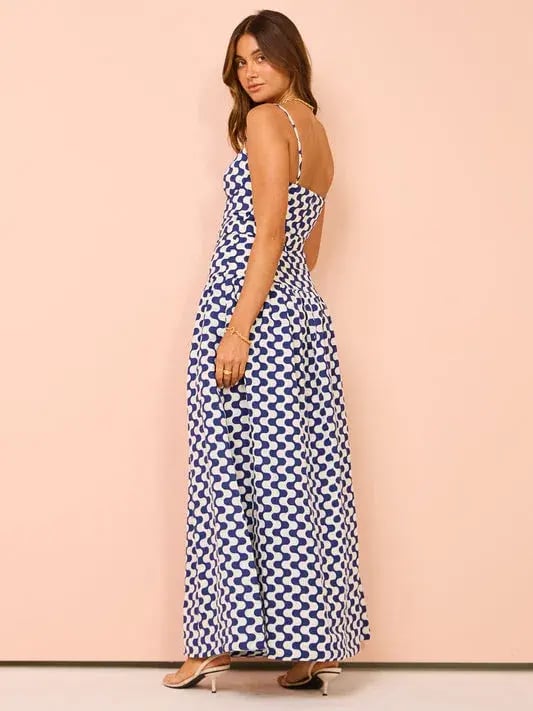 Shona Joy Erica Panelled Bustier Maxi Dress Ivory/Navy Size 14 photo 3