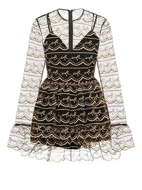 Alice McCall Satellite Long Sleeve Dress Black Size 10 photo 3