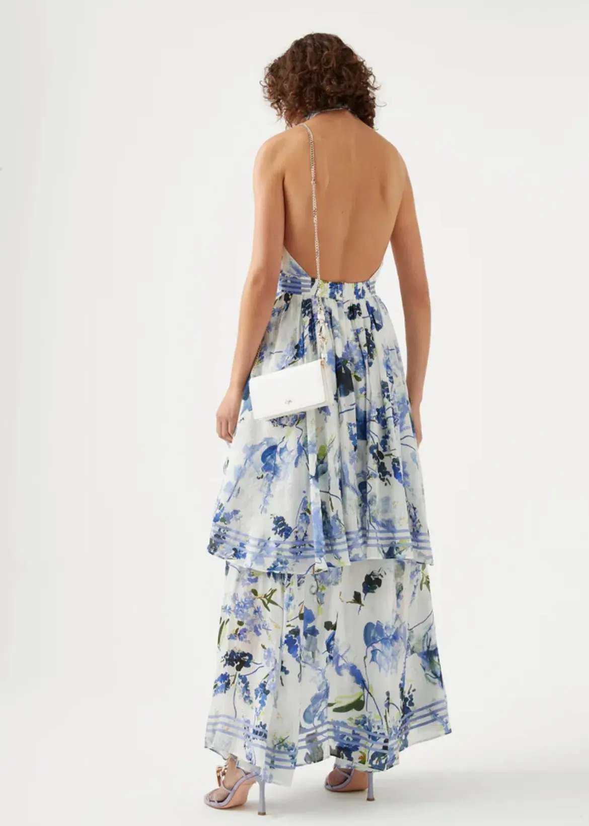 Aje Sienna Maxi Dress Lavenders of Provence Print Size 12 photo 4
