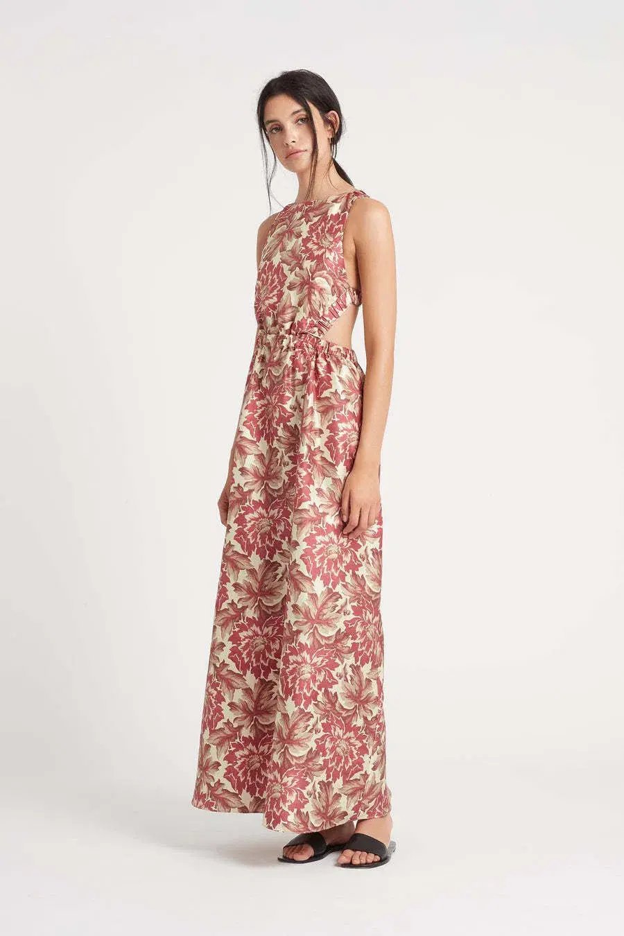 Sir the Label Valetta Cross Back Dress Floral Size AU 8 photo 2