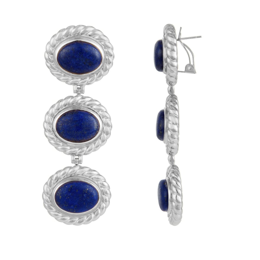 Angelina Alvarez Alexandria Earrings | Silver Lapis photo 2