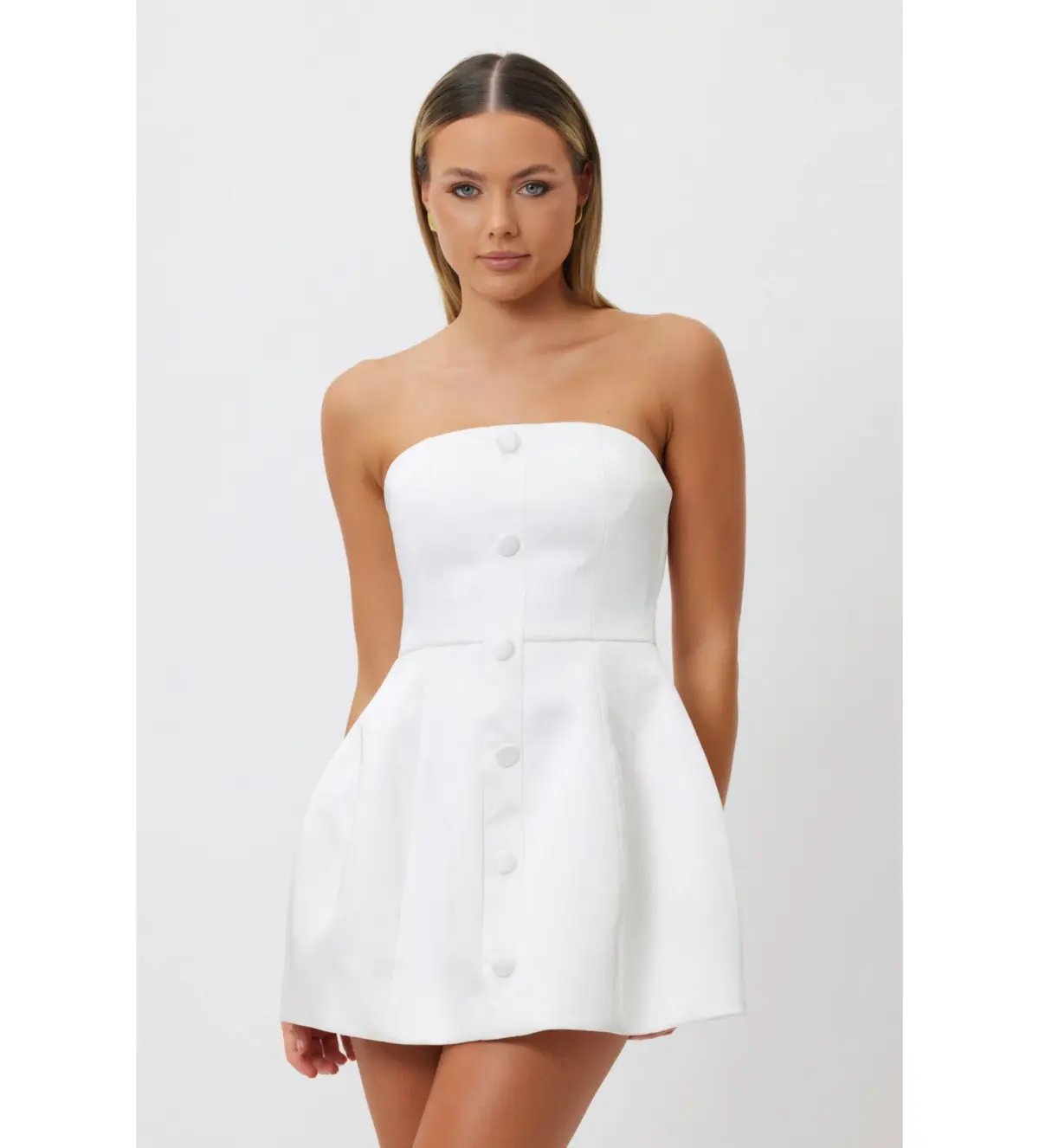 Bianca & Bridgett Elysse Mini Dress White Size 10 photo 3