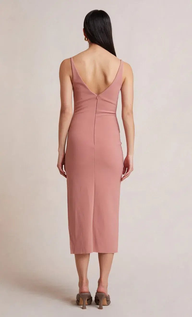 Bec & Bridge Livania Cut Out Midi Dress Pink Size 6 photo 2